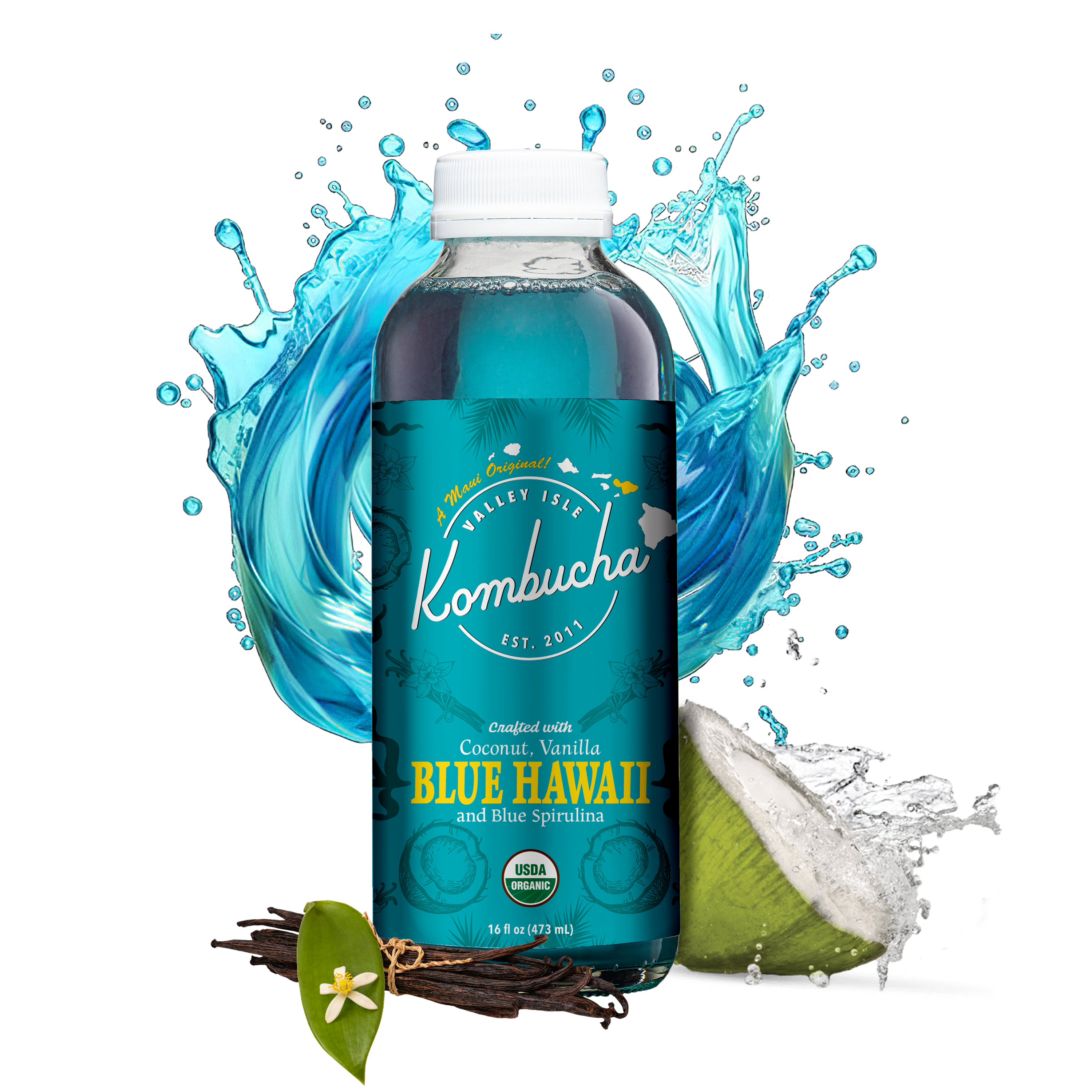 BLUE HAWAII RAW KOMBUCHA
