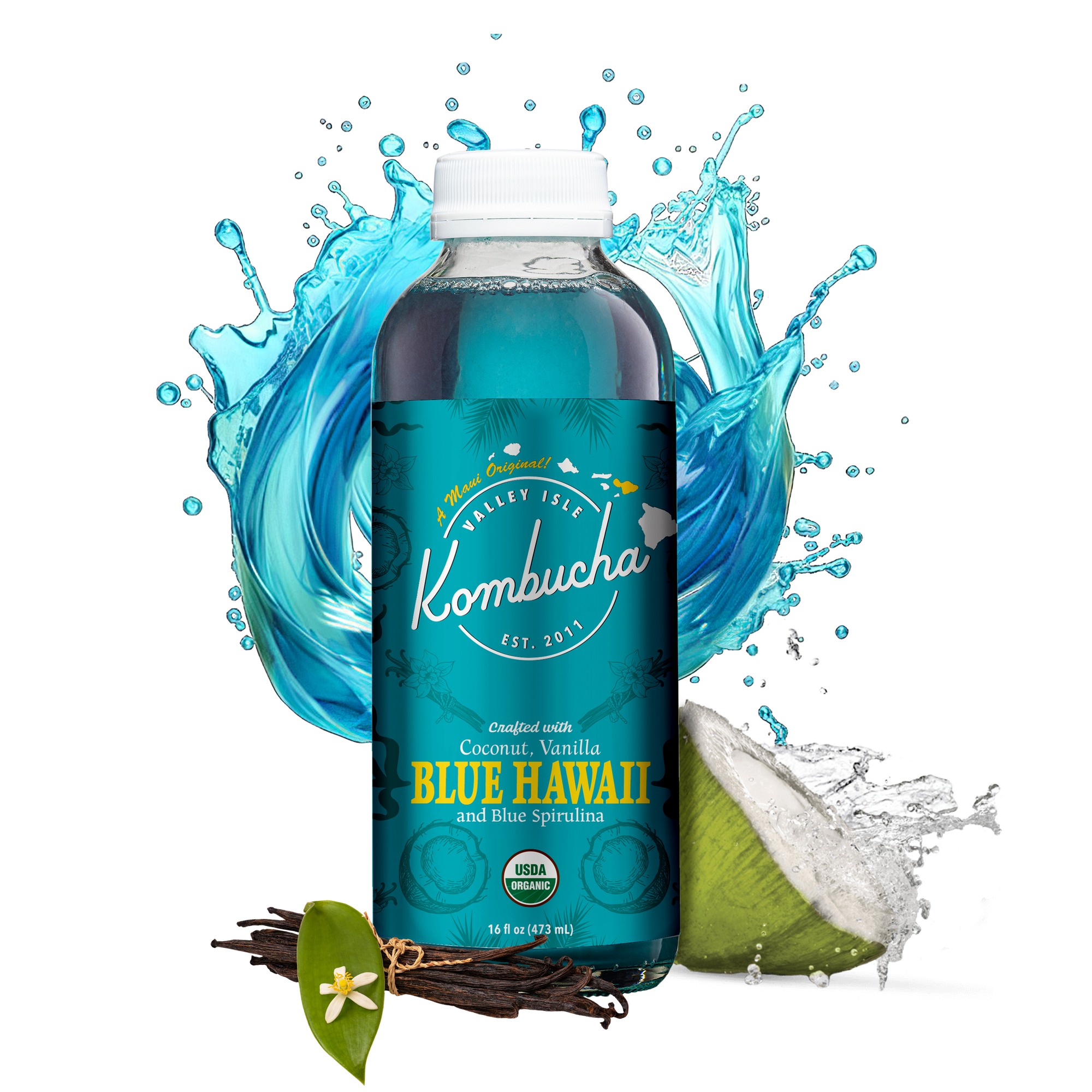 BLUE HAWAII RAW KOMBUCHA